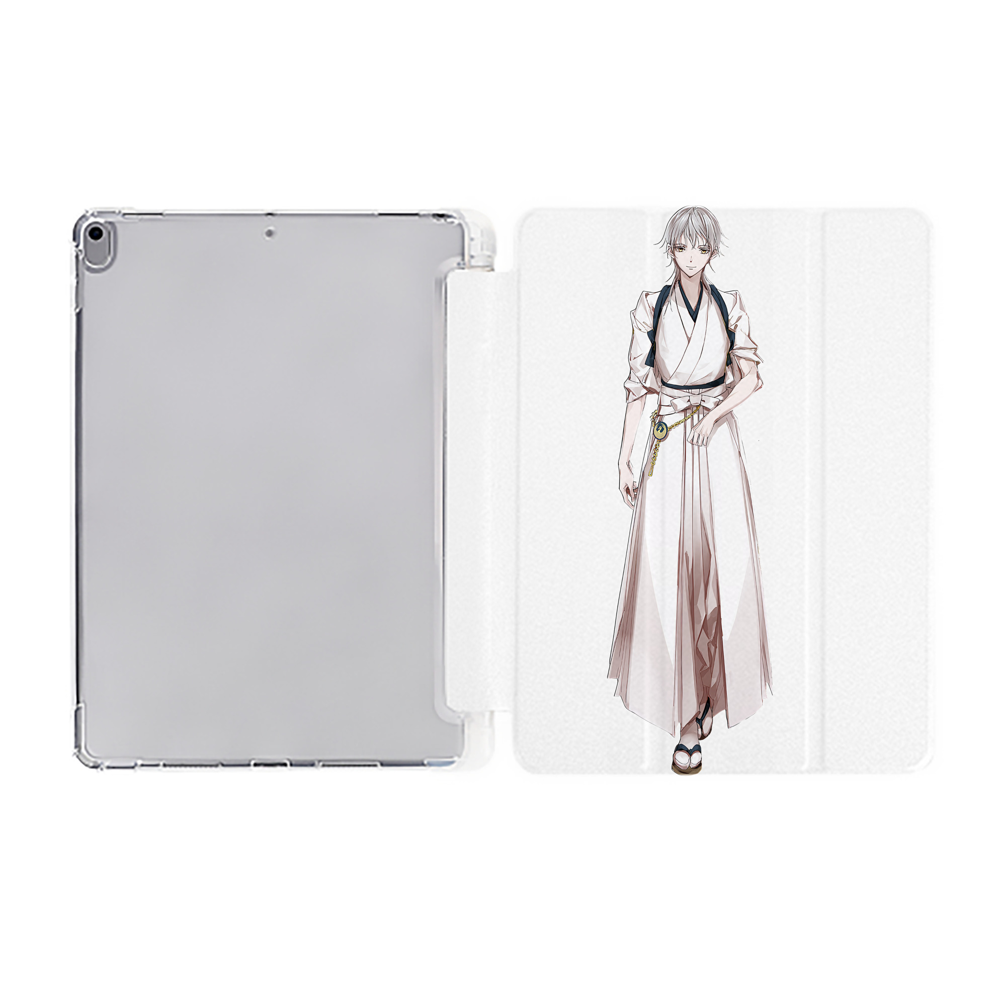 （画像用） 刀剣乱舞 Touken Ranbu IPad ケース ペン収納付き 三つ折りスタンド PUレザー×シリコン 対応機種9.5/10.5/10.9インチ